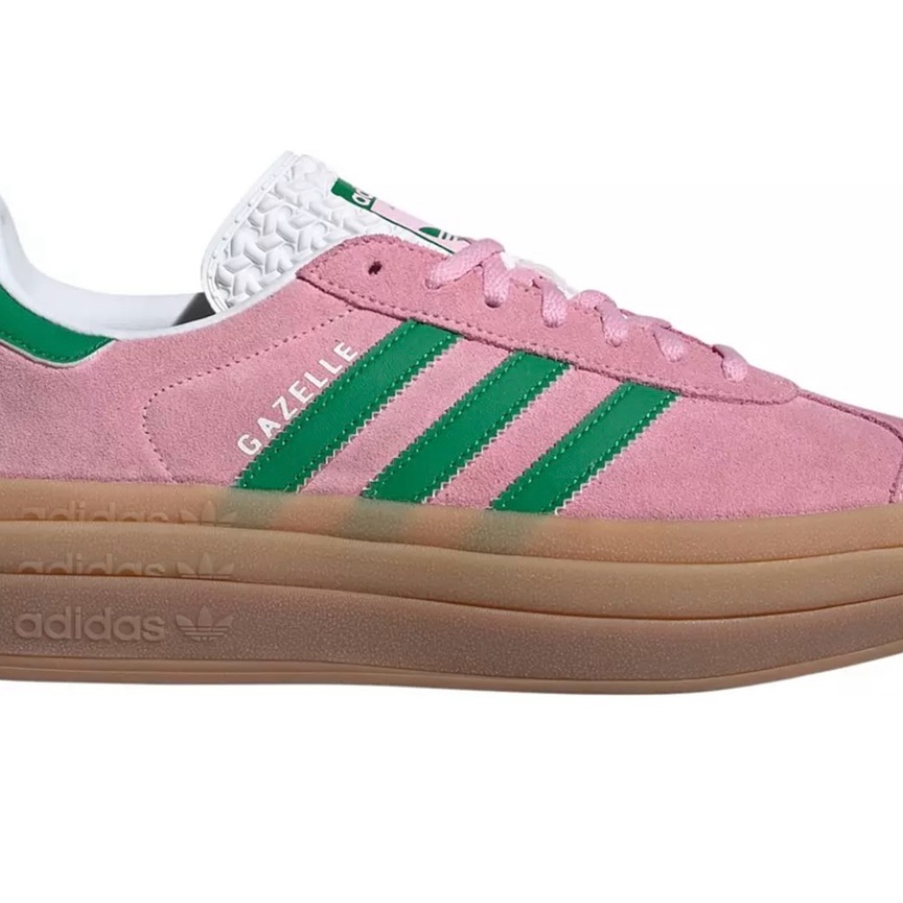 Adidas Gazelle Pink and Green Sneakers